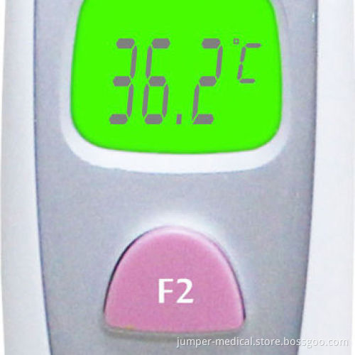 Dual-mode Infrared Thermometer, Forehead and Ear Mode, 20 Groups of Memories, LCD Display wit Alarm